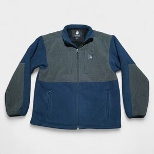 Duluth Trading Co. Bear Hide Sherpa Fleece Jacket Heavy Coat Mens Large Navy